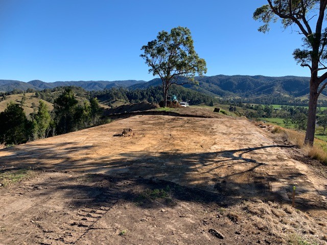 Earthmoving - earthworks - excavation - shed pad - Conondale